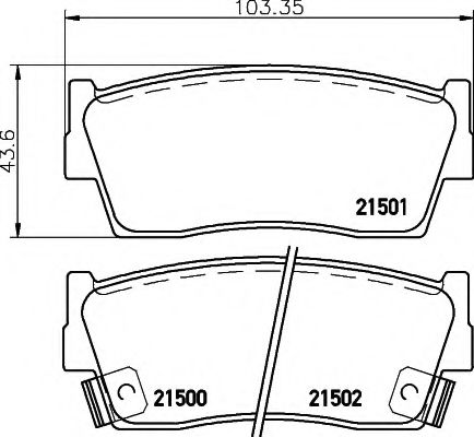 MDB1464 MINTEX Колодки торм.диск.пер.Suzuki Vitara 1.6i-2. 16V 88-99X-9 1.6i16V 95