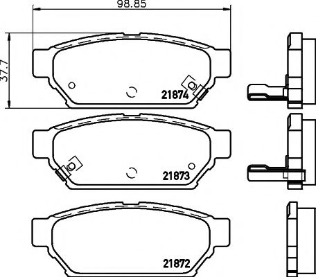 MDB1691 MINTEX колодки торм.зад.