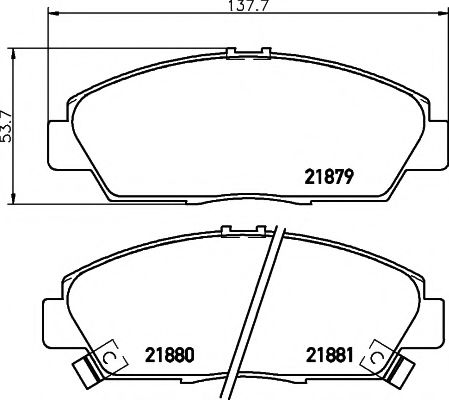 MDB1635 MINTEX колодки торм.пер.