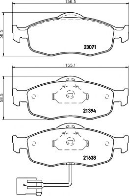 MDB1622 MINTEX колодки тормозные дисковые к-т 4 шт.