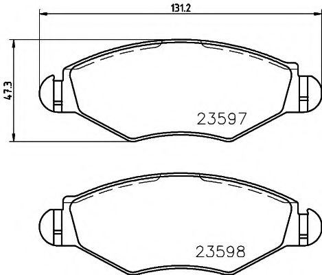 MDB2131 MINTEX Колодки передн . mdb2131 (mintex) peugeot 206