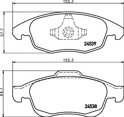 MDB2890 MINTEX колодки тормозные дисковые к-т 4 шт.