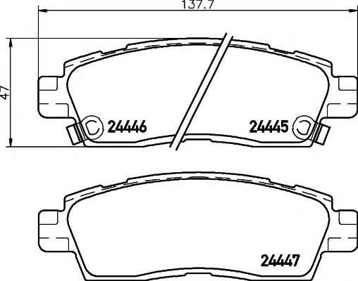 MDB2219 MINTEX SAAB 9-7 X , Chevrolet trailblazer 21> R колодки MINTEX