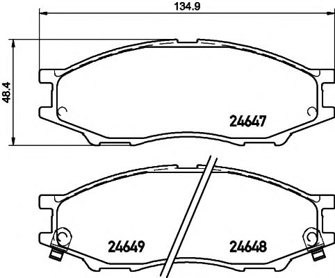 MDB2755 MINTEX Колодки тормозные передние