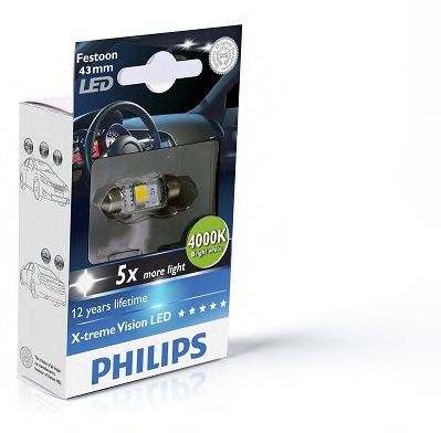 129454000KX1 PHILIPS Автолампа Fest 1,5x43 LED 12945 4K 12V 1