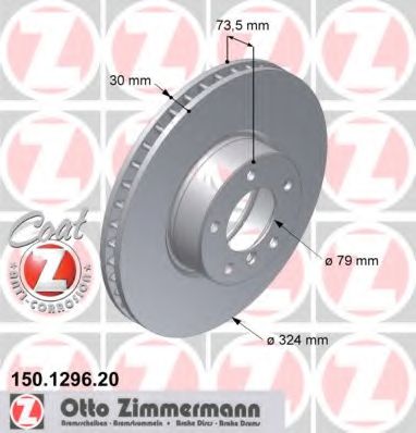 150129620 ZIMMERMANN тормозной диск