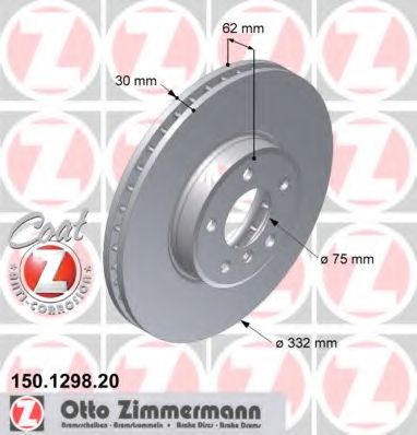 150129820 ZIMMERMANN Тормозной диск