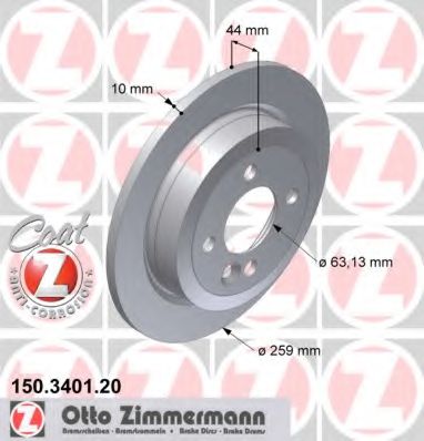 150340120 ZIMMERMANN Тормозной диск