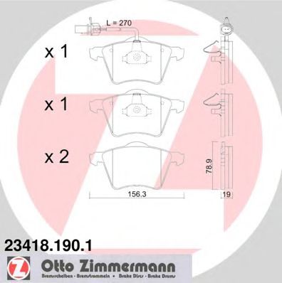 234181901 ZIMMERMANN SAXID-КОЛОДКИ ТОРМОЗНЫЕ