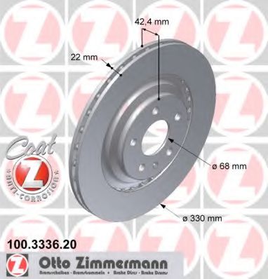 100333620 ZIMMERMANN ДИСК ТОРМ BS AUDI