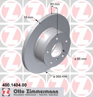 400140400 ZIMMERMANN Диск тормозной