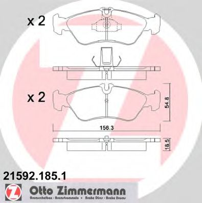 215921851 ZIMMERMANN КОЛОДКИ ТОРМ MER SPRINTER (901902903) VW LT 28-46 ЗАД 9506-<<