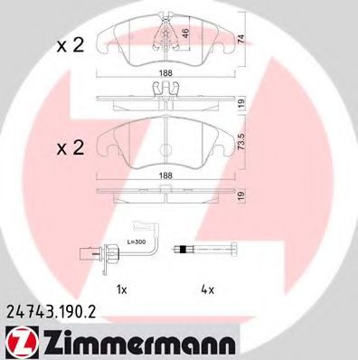 247431902 ZIMMERMANN zimmermann-колодки тормозные