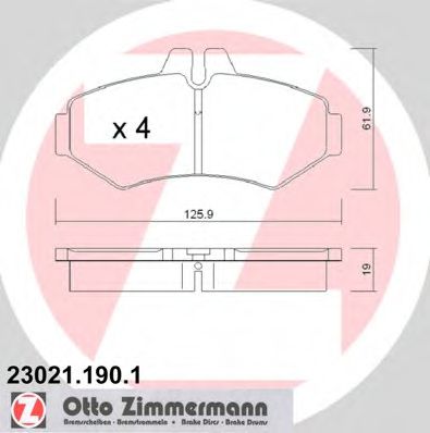 230211901 ZIMMERMANN КОЛОДКИ ТОРМ MER W463 G270-G500 ЗАД SPRINTER 2-T3-T ,VW LT 28-35 II 2,32,5TDI 9600>