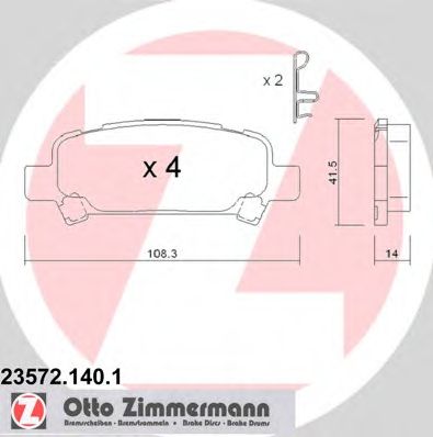 235721401 ZIMMERMANN SAXID-КОЛОДКИ ТОРМОЗНЫЕ