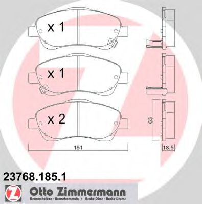 237681851 ZIMMERMANN КОЛОДКИ ТОРМ TOY AVENSIS ПЕР 2003 >