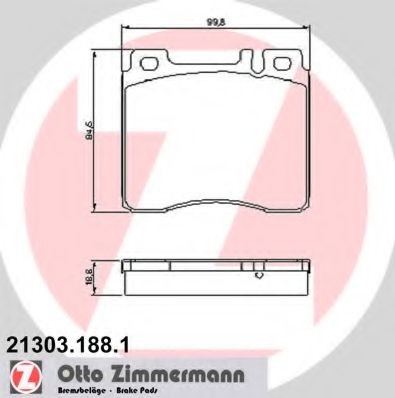 213031881 ZIMMERMANN КОЛОДКИ ТОРМ MER S-CLASS W140C140 9199-<<