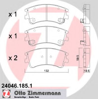 240461851 ZIMMERMANN колодки тормозные