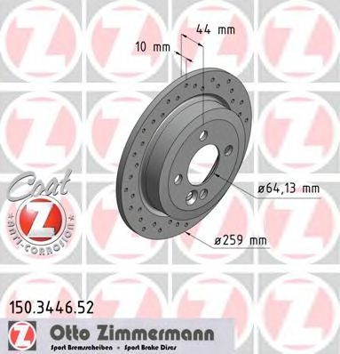 150344652 ZIMMERMANN Диск тормозной BMW Coat Z SPORT