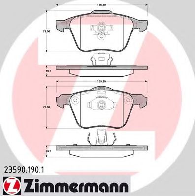 235901901 ZIMMERMANN Колодки тормозные VOLVO XC90