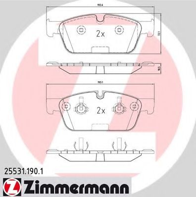 255311901 ZIMMERMANN Колодки тормозные передние MB GL-KLASSE (X166), M-KLASSE (W166) Zimmermann