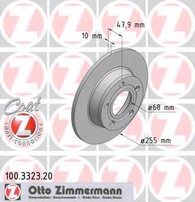 100332320 ZIMMERMANN тормозной диск