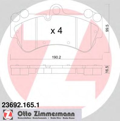 236921651 ZIMMERMANN колодки тормозные