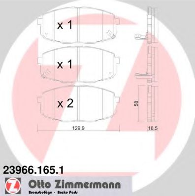 239661651 ZIMMERMANN SAXID-КОЛОДКИ ТОРМОЗНЫЕ