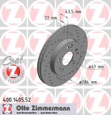 400140552 ZIMMERMANN Тормозной диск