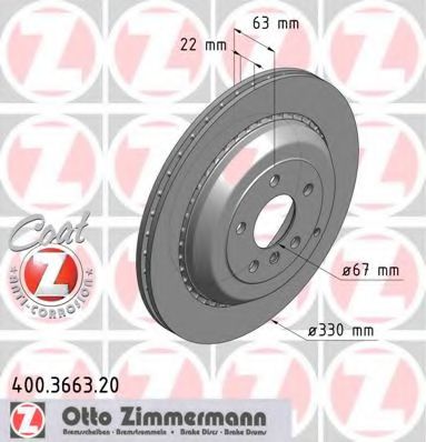 400366320 ZIMMERMANN ДИСК ТОРМ MER X164W164W251 R 0507>