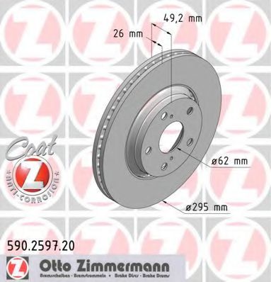 590259720 ZIMMERMANN Тормозной диск