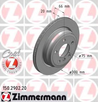 150290220 ZIMMERMANN Диск тормозной