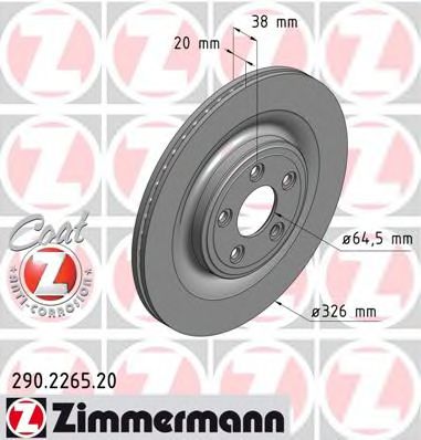 290226520 ZIMMERMANN Тормозной диск
