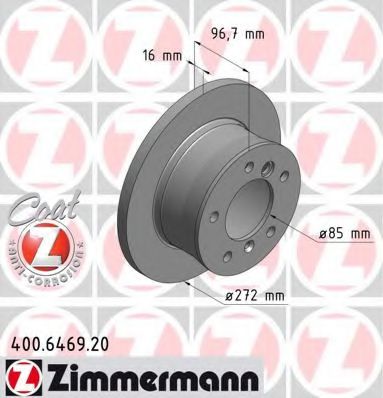 400646920 ZIMMERMANN Диск тормозной Mercedes G-Class / VW LT 28-35 II