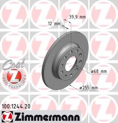 100124420 ZIMMERMANN ДИСК ТОРМ AUDI A4 3,, QUAT R