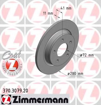 370307920 ZIMMERMANN диск торм.зад. mazda 3 03>