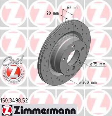 150349852 ZIMMERMANN Диски тормозные