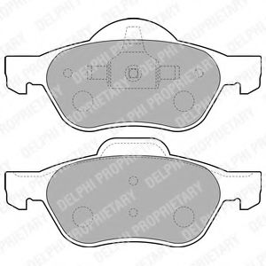 LP1714 DELPHI Колодки тормозные RENAULT GRAND SCENIC/LAGUNA/SCENIC 08- перед.