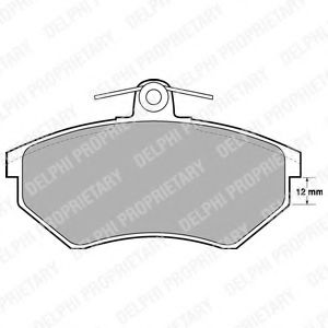 LP778 DELPHI Колодки тормозные VAG A4/CADDY/GOLF 3/PASSAT -04 перед.