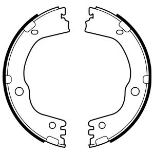LS2081 DELPHI КОМПЛЕКТ ТОРМОЗНЫХ КОЛОДОК, СТОЯНОЧНАЯ ТОРМОЗНАЯ С