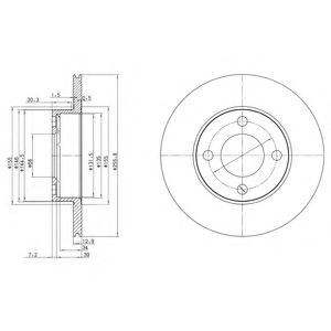 BG2215 DELPHI Тормозной диск BG2215