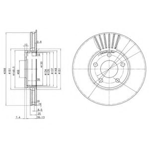 BG2745 DELPHI Диск тормозной