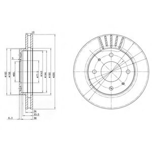 BG2763 DELPHI Тормозной диск BG2763