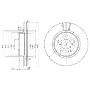 BG2767 DELPHI тормозной диск