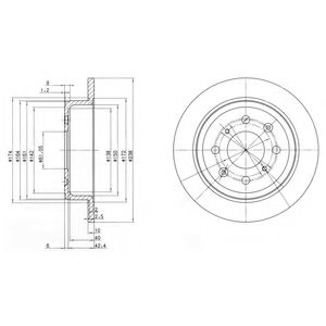 BG2538 DELPHI Тормозной диск BG2538