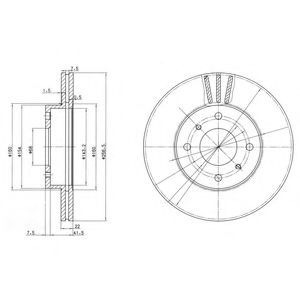 BG2567 DELPHI Диск тормозной передний