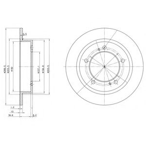 BG2584 DELPHI Тормозной диск BG2584