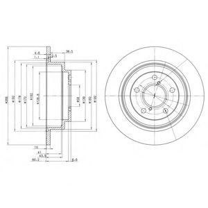 BG2826 DELPHI Торм.диск зад.2 штSubaru ImprezaLegacy 1,6-2,2 89