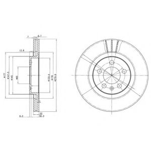 BG3036 DELPHI Тормозной диск BG336