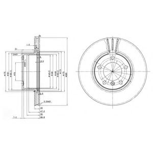 BG3043 DELPHI Тормозной диск BG343